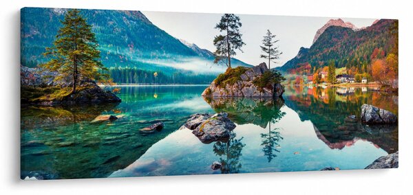 Slika - Jezero Hintersee, Bavarske Alpe, Austrija (120x50 cm)