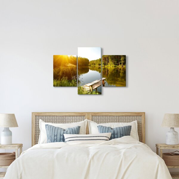 Slika - Jezero u šumi (90x60 cm)