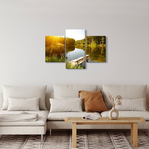Slika - Jezero u šumi (90x60 cm)