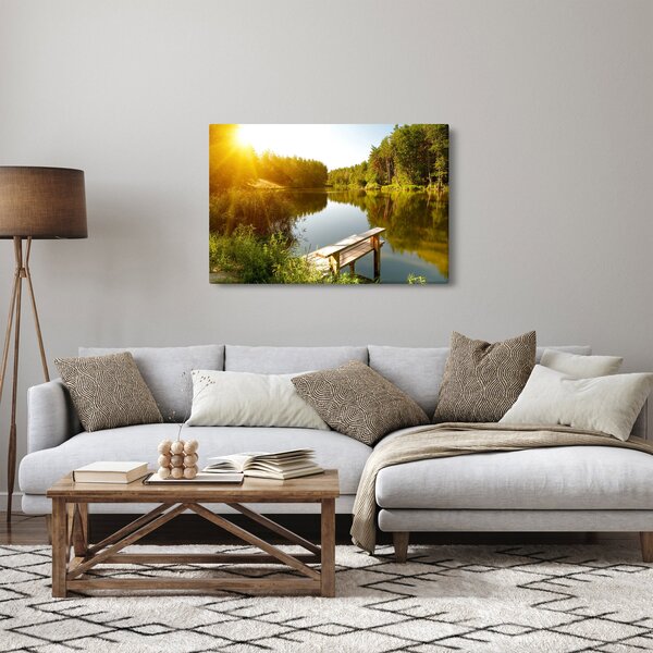 Slika - Jezero u šumi (90x60 cm)
