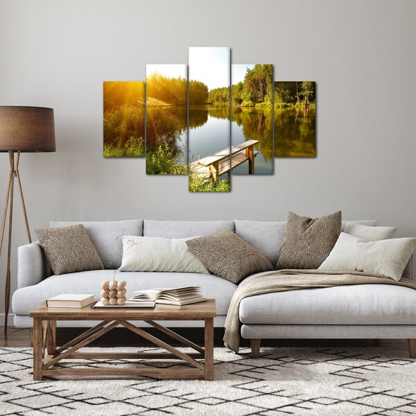 Slika - Jezero u šumi (150x105 cm)