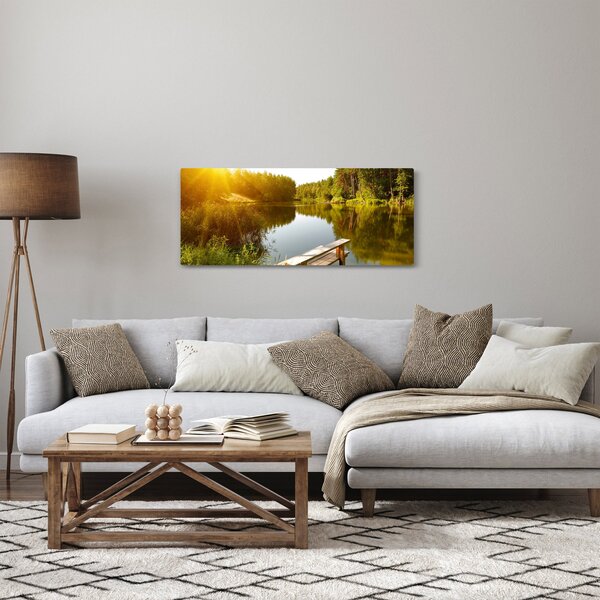 Slika - Jezero u šumi (120x50 cm)