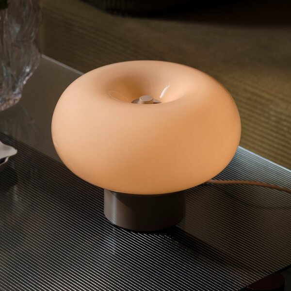 Nordlux Malti stolićna lampa, staklo, bež, Ø 27,5 cm, E27, Bež, Dnevni boravak/blagovaonica, Staklo