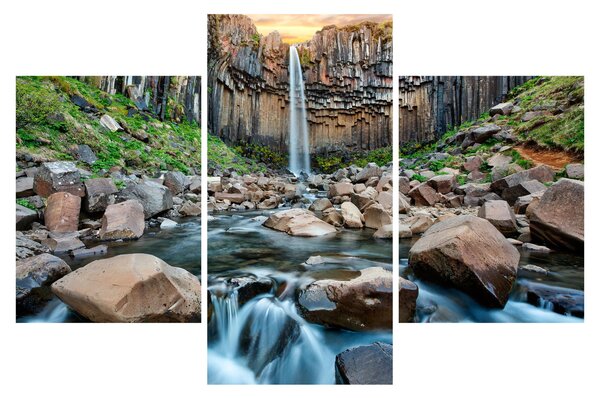 Slika - Slap Svartifoss, Island (90x60 cm)
