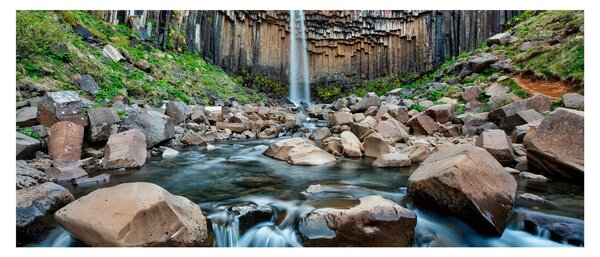 Slika - Slap Svartifoss, Island (120x50 cm)