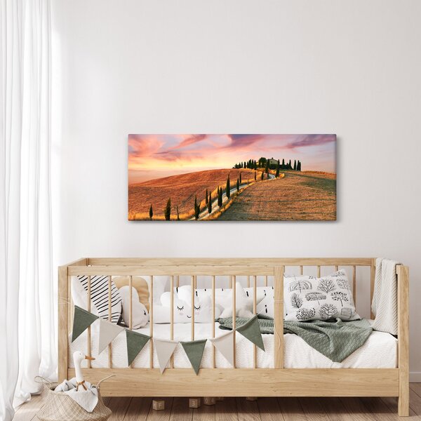 Slika - Kuća na brdu, Toskana, Italija (120x50 cm)