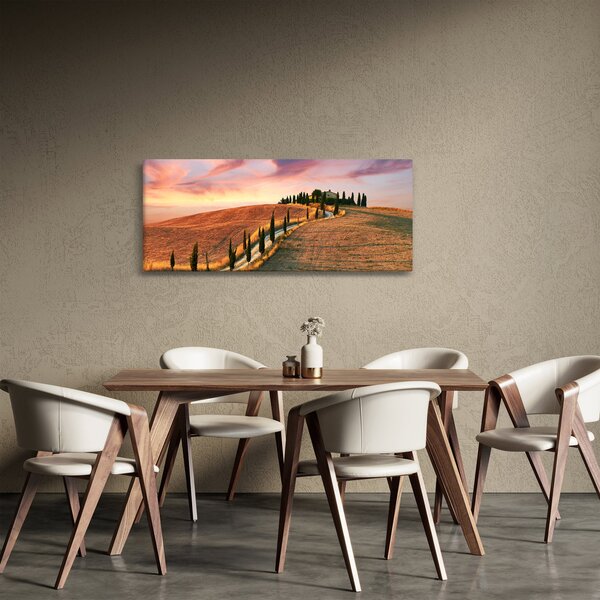 Slika - Kuća na brdu, Toskana, Italija (120x50 cm)