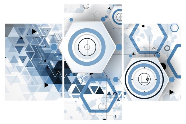 Slika - Geometrijska apstrakcija (90x60 cm)