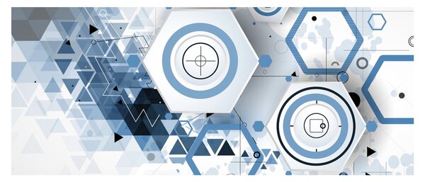 Slika - Geometrijska apstrakcija (120x50 cm)