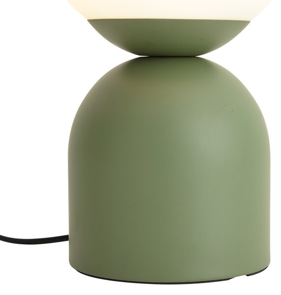 Hotel chique tafellamp groen met opaal glas - Pallon Trend