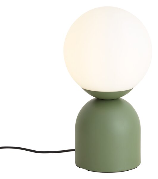 Hotel chique tafellamp groen met opaal glas - Pallon Trend