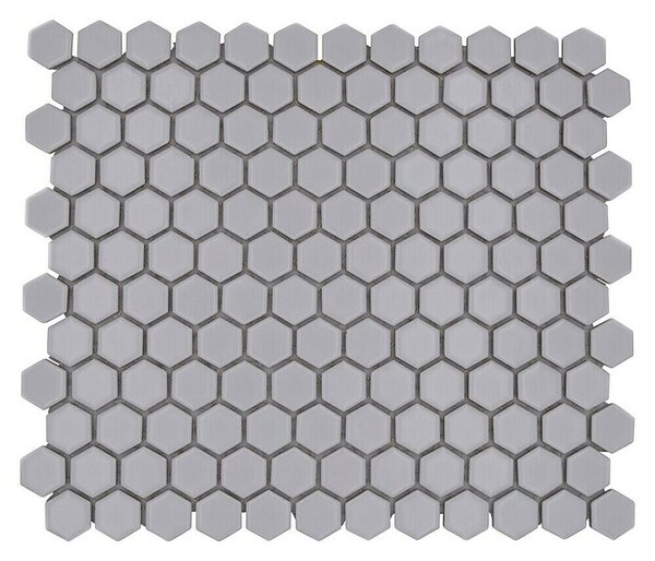 Mozaik pločica Hexagon Uni HX 055 (26 x 30 cm, Bijele boje, Mat)