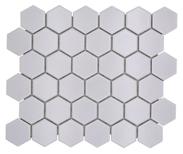 Mozaik pločica Hexagon Uni HX 085 (32,5 x 28,1 cm, Bijele boje, Mat)