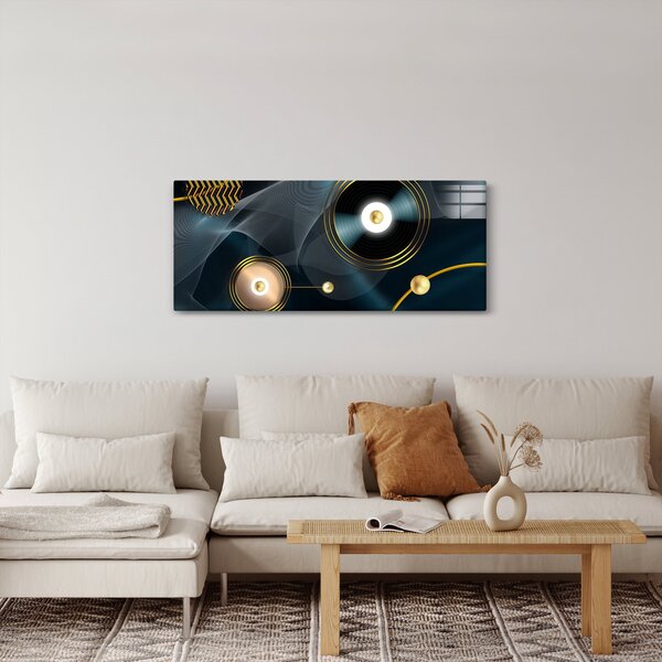 Slika - Zlatni krugovi (120x50 cm)