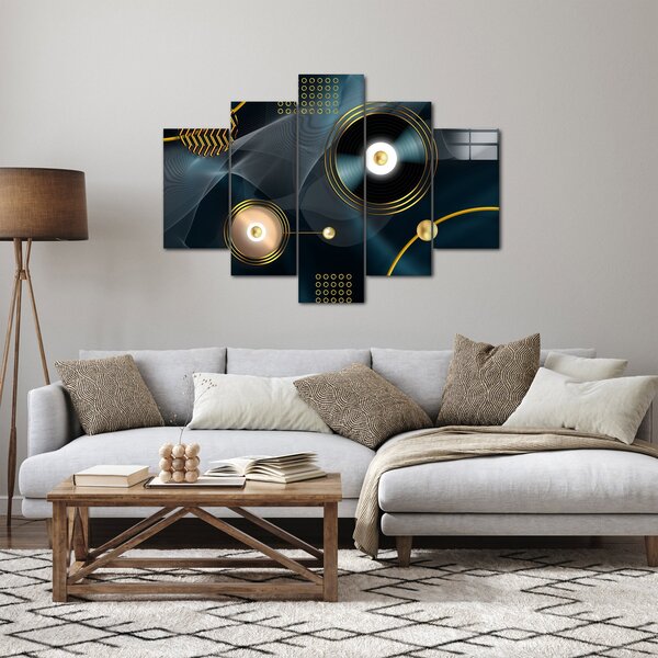 Slika - Zlatni krugovi (150x105 cm)