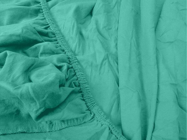 Jersey plahta mentol 180 x 200 cm