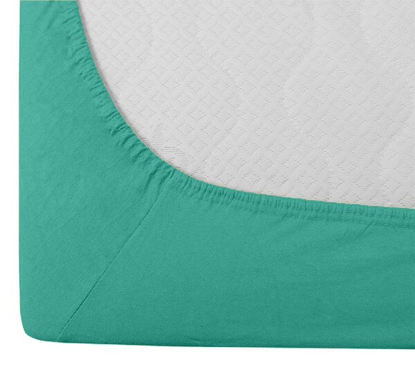 Jersey plahta mentol 180 x 200 cm
