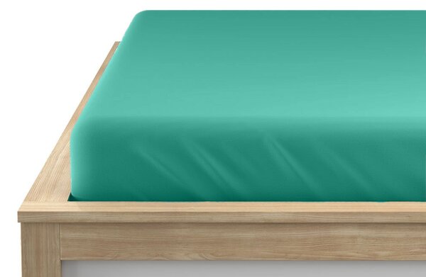 Jersey plahta mentol 180 x 200 cm