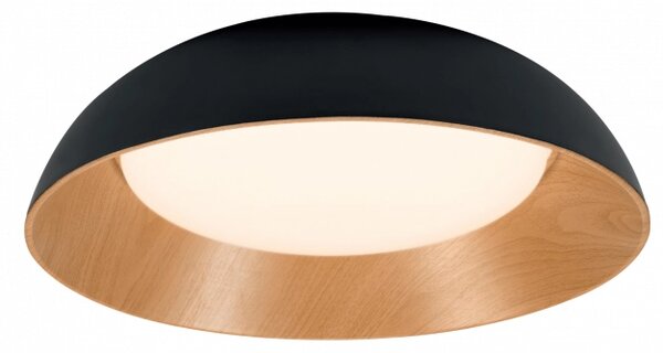 LED stropna svjetiljka 24W crno/drveno tijelo CCT
