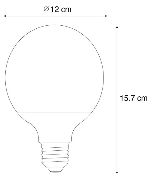 Smart E27 LED žarulja G120 mat RGBW 9W 806 lm 2700-6500K