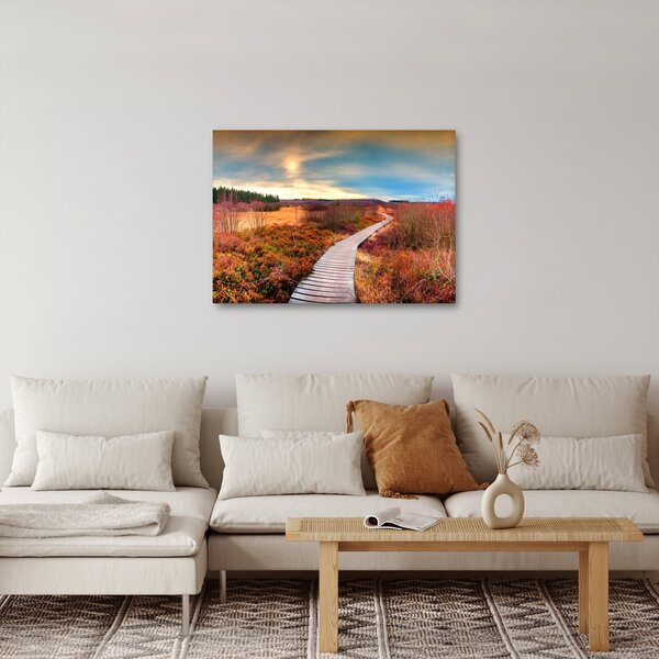 Slika - Jesenska cesta kroz krajolik (70x50 cm)