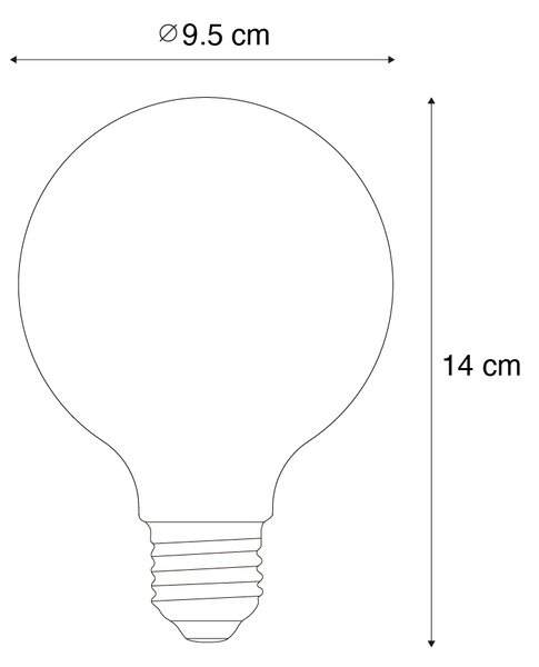 Pametna E27 prigušiva LED žarulja G95 4,9W 320 lm 2500K Zigbee