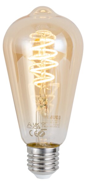 Pametna E27 prigušiva LED žarulja ST64 Amber 4,9W 320 lm 2500K Zigbee