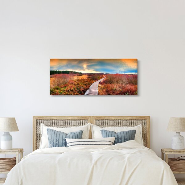 Slika - Jesenska cesta kroz krajolik (120x50 cm)