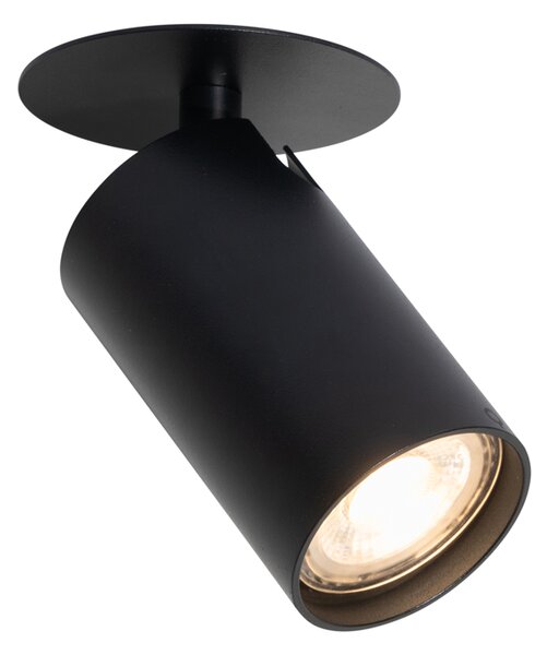Moderno ugradno reflektorsko svjetlo crno GU10 50 mm - Chels