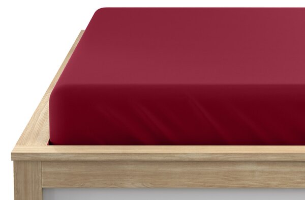 Jersey plahta bordo 140 x 200 cm