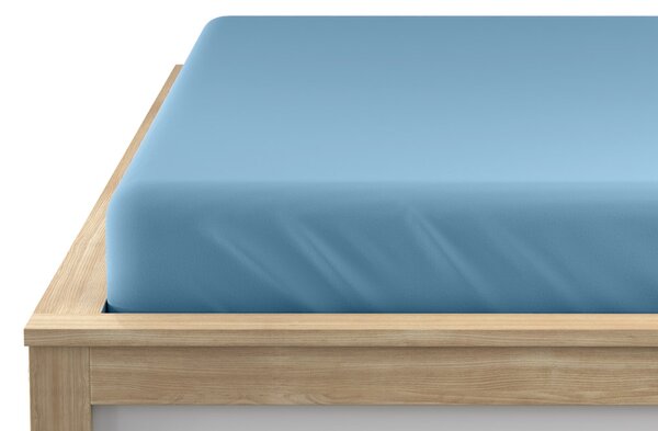 Jersey plahta EXCLUSIVE svijetlo plava 160 x 200 cm
