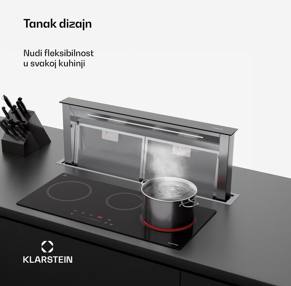 Klarstein Ploča za kuhanje CeramEase Slim VTC, staklokeramika, 3 ploče za kuhanje, 5,2 kW, na dodir, tajmer