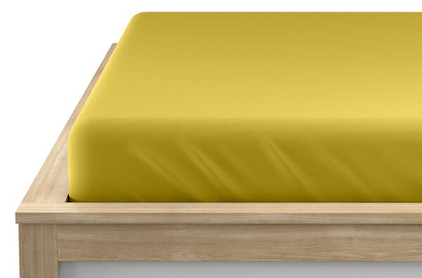 Jersey plahta EXCLUSIVE žuta 90 x 200 cm
