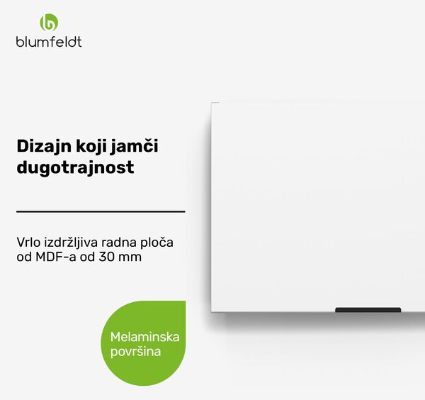 Blumfeldt WoodVista ormarić za kuhinjsku napu, Robustan, Plinski amortizeri, Jednostavno čišćenje