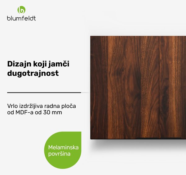 Blumfeldt WoodVista visoki ormarić, Soft Close, aluminijske ručke, održivi materijali