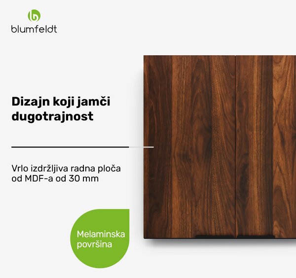 Blumfeldt WoodVista visoki ormarić, Soft Close, aluminijske ručke, održivi materijali