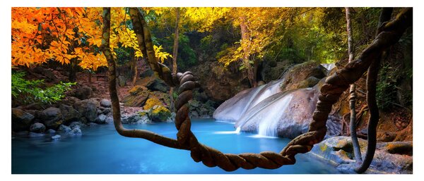 Slika - Slapovi u Aziji (120x50 cm)