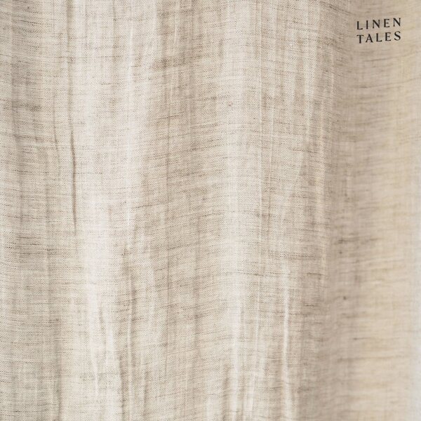 Bež lanena lagana zavjesa s petljama Linen Tales Daytime, 250 x 130 cm