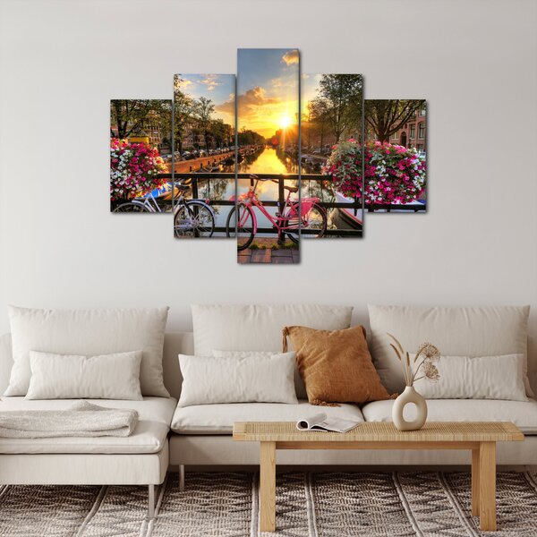 Slika - Izlazak Sunca u Amsterdamu (150x105 cm)