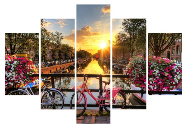 Slika - Izlazak Sunca u Amsterdamu (150x105 cm)