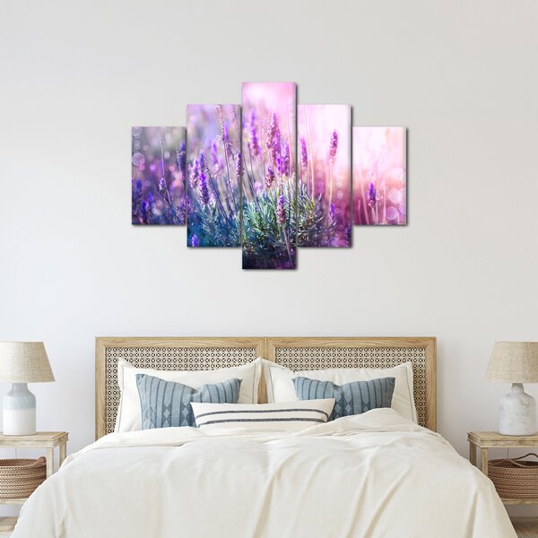 Slika - Lavanda u sjaju sunca (150x105 cm)