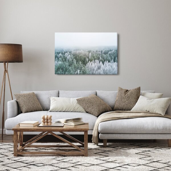 Slika - Snježni šumski vrhovi (90x60 cm)