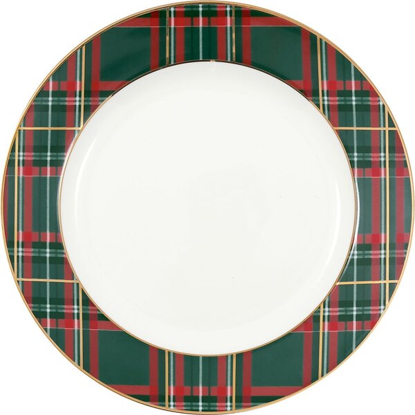 Bijeli desertni porculanski tanjur s božićnim motivom ø 20,5 cm Dagmar – Green Gate