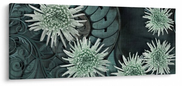 Slika - Zeleno cvijeće (120x50 cm)