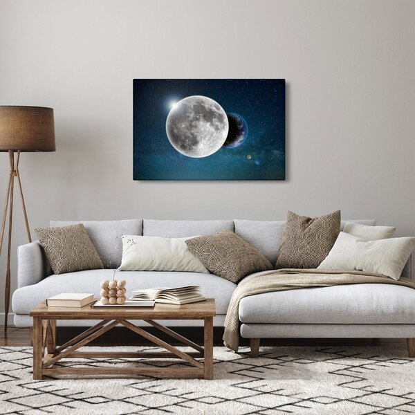 Slika - Zemlja u pomrčini Mjeseca (90x60 cm)