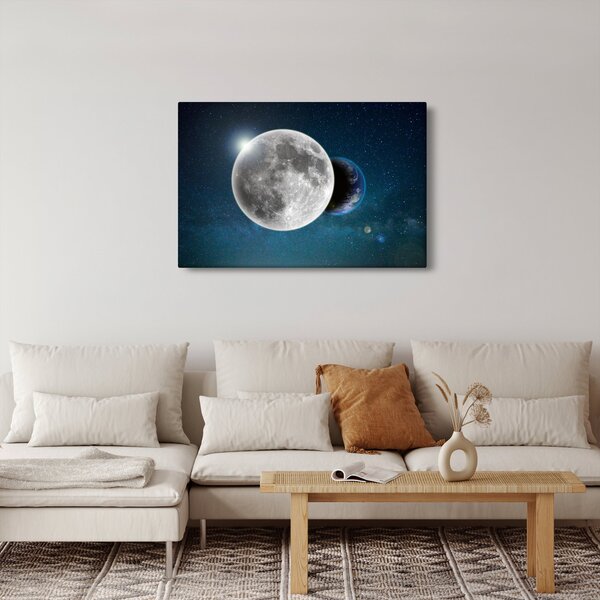 Slika - Zemlja u pomrčini Mjeseca (90x60 cm)