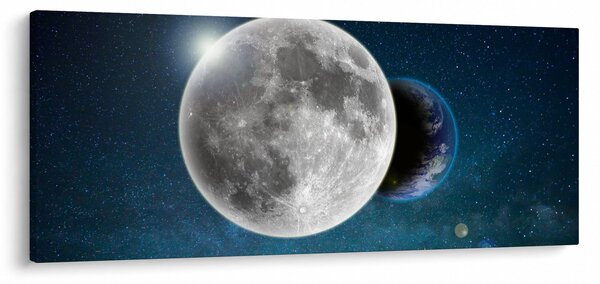 Slika - Zemlja u pomrčini Mjeseca (120x50 cm)