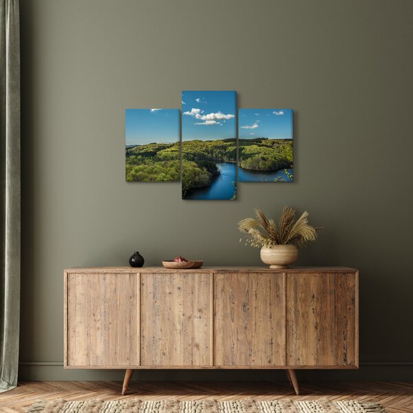 Slika - Jezero u šumi (90x60 cm)