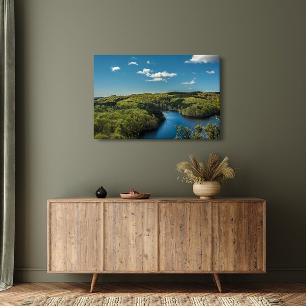 Slika - Jezero u šumi (90x60 cm)
