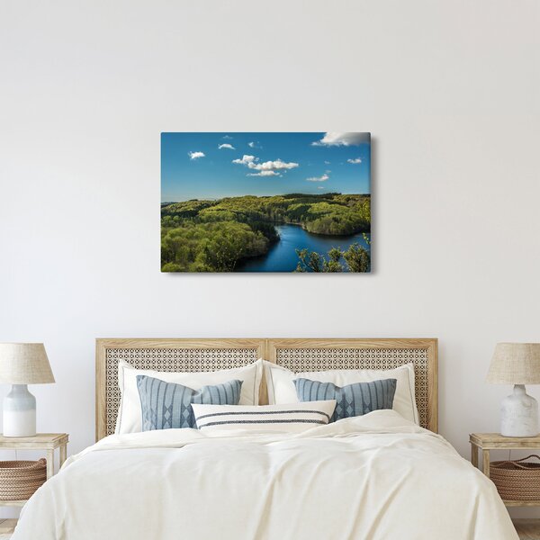 Slika - Jezero u šumi (90x60 cm)